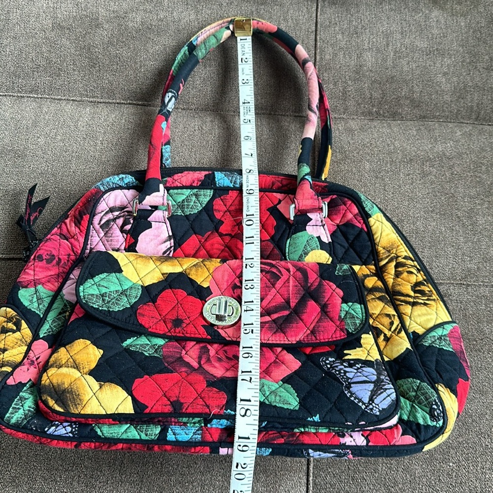 Vera Bradley "Havana Rose" Large Outside Pocket Shoulder Bag - Picture 15 of 16